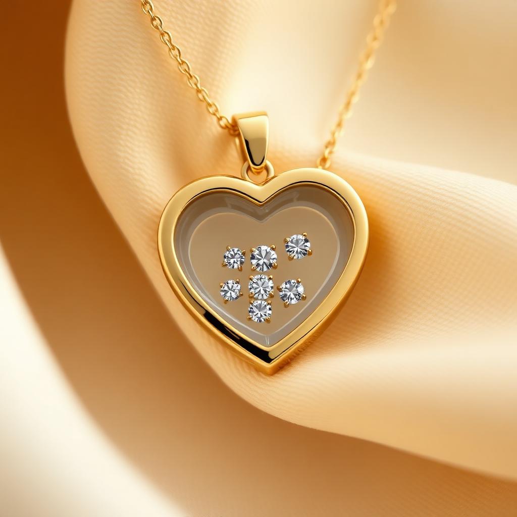Coeur Dansant — Floating Diamond Pendant
